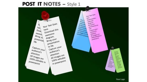 Mba Models And Frameworks Post It Notes Style Business Diagram