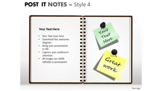 Mba Models And Frameworks Post It Notes Style Sales Diagram