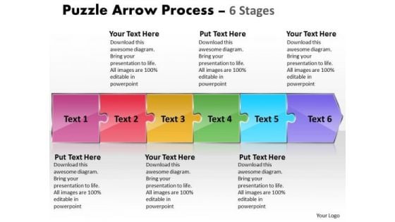 Mba Models And Frameworks Puzzle 6 Stages Marketing Diagram