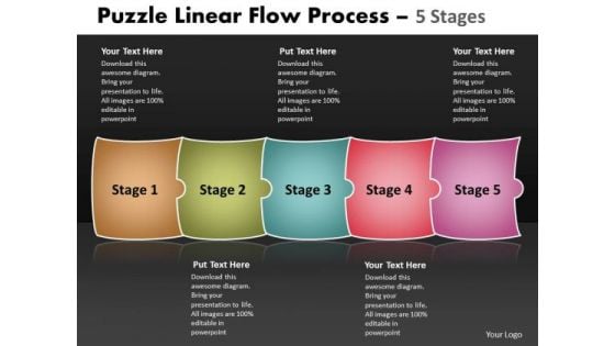 Mba Models And Frameworks Puzzle Linear Flow Process 5 Stages 91 Strategic Management