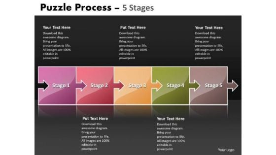 Mba Models And Frameworks Puzzle Process 5 Stages Strategic Management