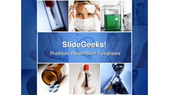 Medical Collage Health PowerPoint Template 0610
