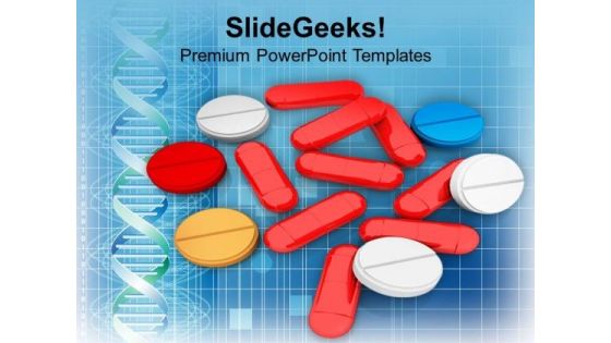 Medical Pills And Red Capsules PowerPoint Templates Ppt Backgrounds For Slides 0713
