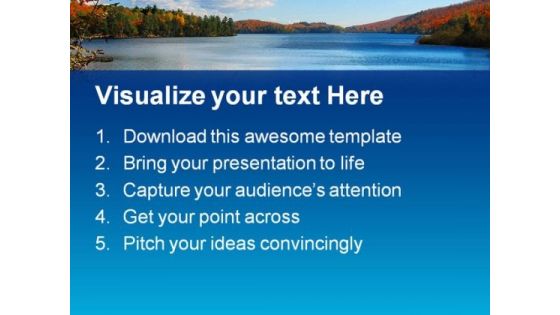 Meech Lake Nature PowerPoint Templates And PowerPoint Backgrounds 0711