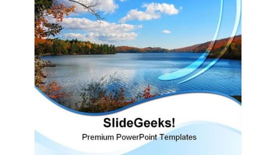 Meech Lake Nature PowerPoint Templates And PowerPoint Backgrounds 0711