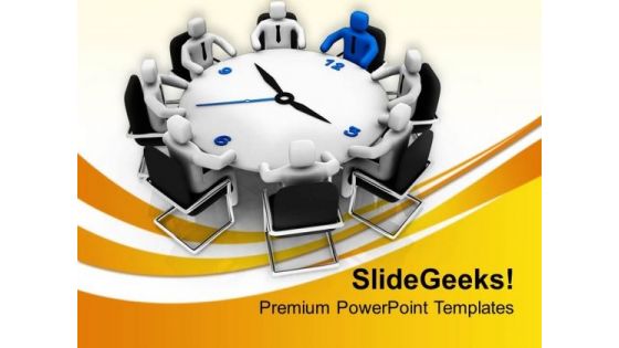 Meeting On Time Mangement Tips PowerPoint Templates Ppt Backgrounds For Slides 0813
