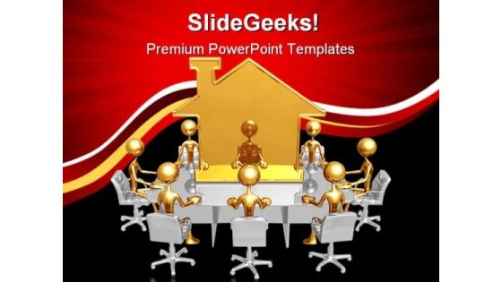 Meeting Real Estate PowerPoint Templates And PowerPoint Backgrounds 0711