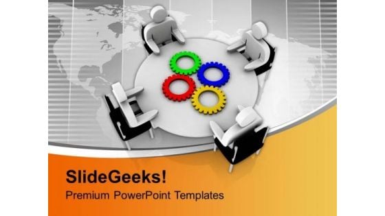 Meeting With Different Solution For A Problem PowerPoint Templates Ppt Backgrounds For Slides 0413