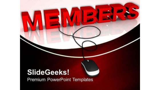 Members With Mouse Internet PowerPoint Templates And PowerPoint Themes 0812