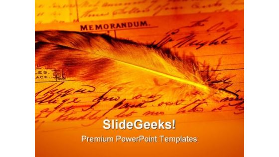 Memorandum Americana PowerPoint Themes And PowerPoint Slides 0711