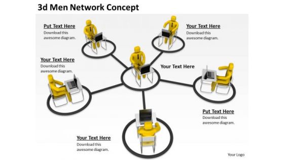 Men At Work Business As Usual Network Concept PowerPoint Templates Ppt Backgrounds For Slides