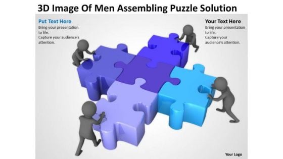 Men At Work Business As Usual Puzzle Solution PowerPoint Templates Ppt Backgrounds For Slides