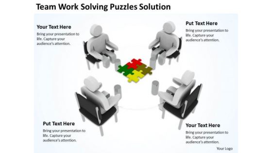 Men At Work Business As Usual Puzzles Solution PowerPoint Templates Ppt Backgrounds For Slides