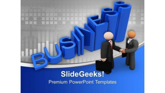 Men Dealing On Blue Background Business PowerPoint Templates Ppt Backgrounds For Slides 0213