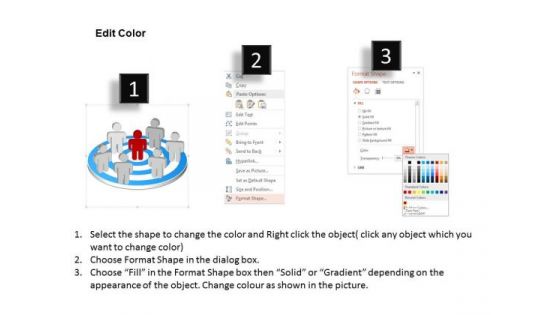 Men Icon On Target Board PowerPoint Template