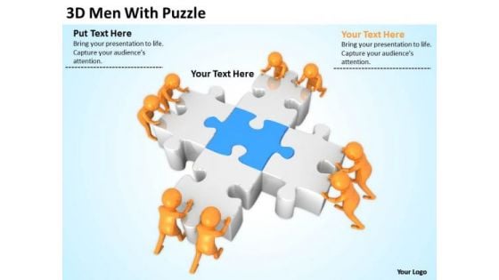 Men In Business 3d With Puzzle PowerPoint Templates Men In Business 3d With Puzzle PowerPoint Templates