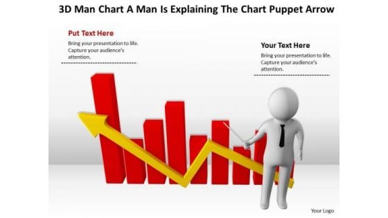 Men In Business A Is Explaining The Puppet Arrow PowerPoint Templates Ppt Backgrounds For Slides