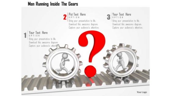 Men Running Inside The Gears PowerPoint Templates Men Running Inside The Gears PowerPoint Templates