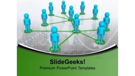 Men Social Network Connection PowerPoint Templates And PowerPoint Themes 1112