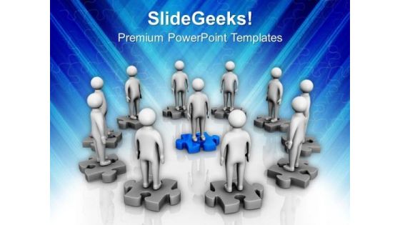 Men Standing On Puzzle Teamwork PowerPoint Templates Ppt Backgrounds For Slides 0213 Men Standing On Puzzle Teamwork PowerPoint Templates Ppt Backgrounds For Slides 0213
