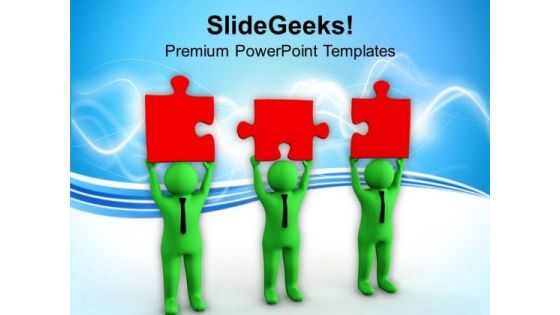 Men Standing Together To Form One Team PowerPoint Templates Ppt Backgrounds For Slides 0713