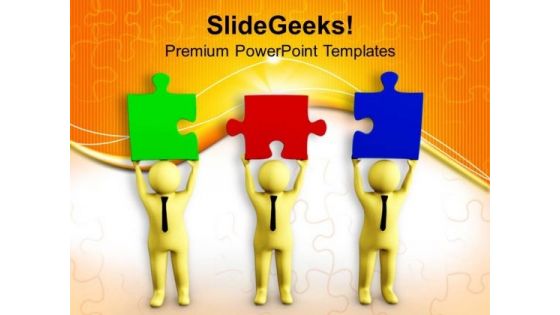 Men Try To Join The Puzzle Pieces PowerPoint Templates Ppt Backgrounds For Slides 0713 Men Try To Join The Puzzle Pieces PowerPoint Templates Ppt Backgrounds For Slides 0713