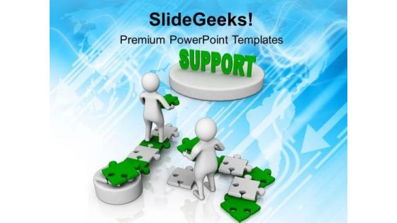 Men Trying To Get Support PowerPoint Templates Ppt Backgrounds For Slides 0713