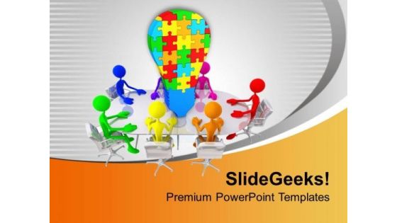 Men With Colorful Jigsaw Puzzle Idea PowerPoint Templates Ppt Backgrounds For Slides 0213 Men With Colorful Jigsaw Puzzle Idea PowerPoint Templates Ppt Backgrounds For Slides 0213