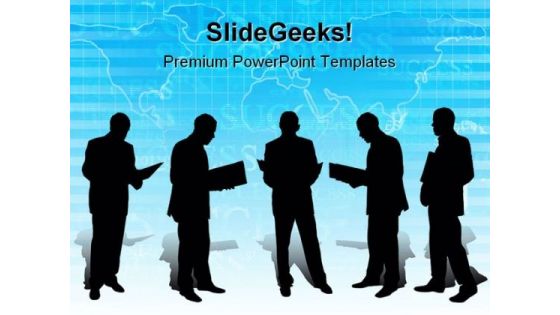 Men With Paperwork Business PowerPoint Templates And PowerPoint Backgrounds 0711