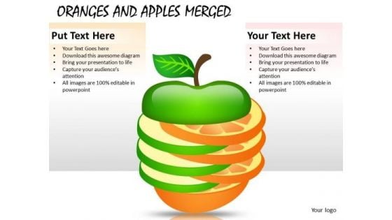 Merger Synergies Apples Oranges PowerPoint Slides And Ppt Diagram Templates