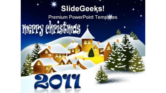Merry Christmas01 Festival PowerPoint Template 1010 Merry Christmas01 Festival PowerPoint Template 1010
