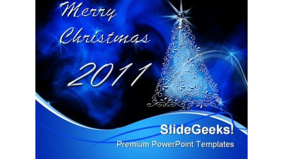 Merry Christmas 2010 Holidays PowerPoint Template 1010