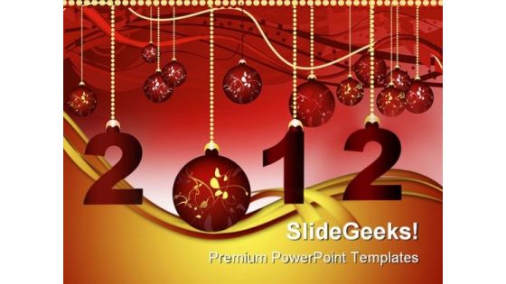 Merry Christmas And New Year Festival PowerPoint Templates And PowerPoint Backgrounds 1011