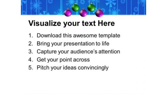 Merry Christmas Balls Design PowerPoint Templates Ppt Backgrounds For Slides 1212