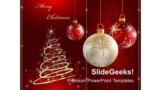 Merry Christmas Celebration Festival PowerPoint Templates And PowerPoint Themes 1112