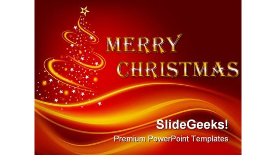 Merry Christmas Festival PowerPoint Background And Template 1210