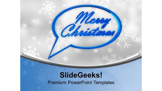 Merry Christmas On White Background Vacation PowerPoint Templates Ppt Backgrounds For Slides 0113