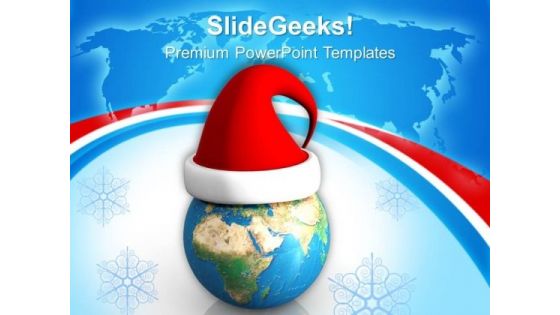 Merry Christmas World Globe PowerPoint Templates Ppt Backgrounds For Slides 1212