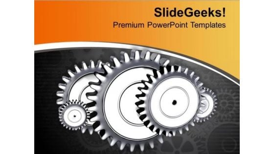 Metal Gears Working Together PowerPoint Templates Ppt Backgrounds For Slides 0713 Metal Gears Working Together PowerPoint Templates Ppt Backgrounds For Slides 0713