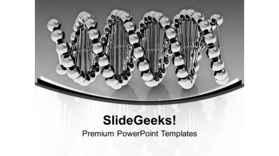 Metallic Dna Molecular Structure PowerPoint Templates Ppt Backgrounds For Slides 0413 Metallic Dna Molecular Structure PowerPoint Templates Ppt Backgrounds For Slides 0413