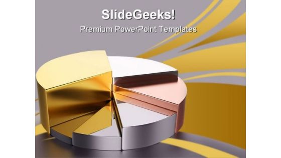 Metallic Pie Chart Business PowerPoint Templates And PowerPoint Backgrounds 0711