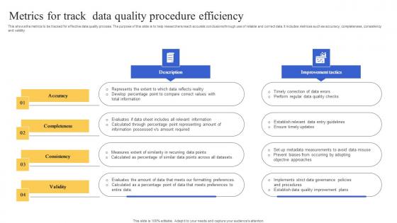 Metrics For Track Data Quality Procedure Efficiency Introduction Pdf