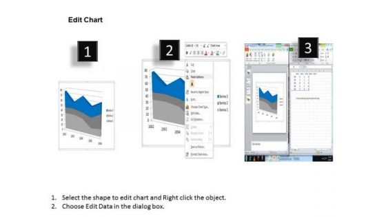 Microsoft Excel Data Analysis 3d Area Chart Showimg Change In Values PowerPoint Templates