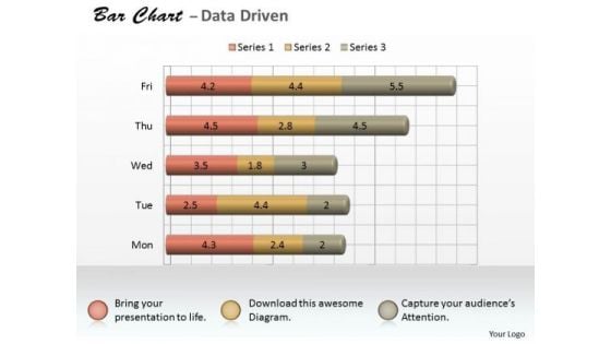 Microsoft Excel Data Analysis 3d Bar Chart As Research Tool PowerPoint Templates