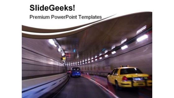 Midtown Tunnel Travel PowerPoint Templates And PowerPoint Backgrounds 0611