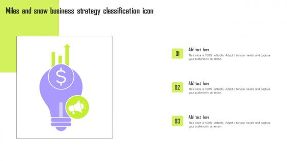 Miles And Snow Business Strategy Classification Icon Information Pdf