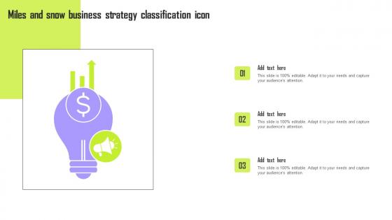 Miles And Snow Business Strategy Classification Icon Information Pdf