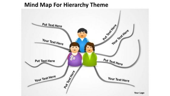 Mind Map For Hierarchy Theme Ppt Examples Of Business Plan PowerPoint Templates