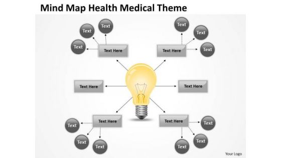 Mind Map Health Medical Theme Ppt Small Business Plan Templates PowerPoint