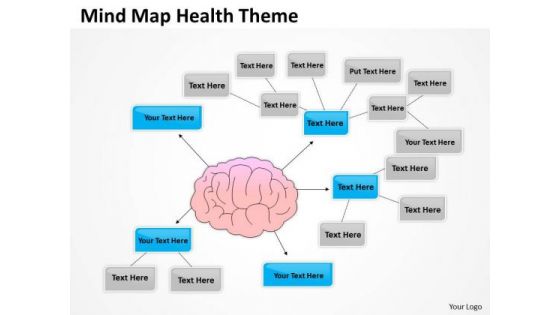 Mind Map Health Theme Ppy Outline For Business Plan PowerPoint Slides